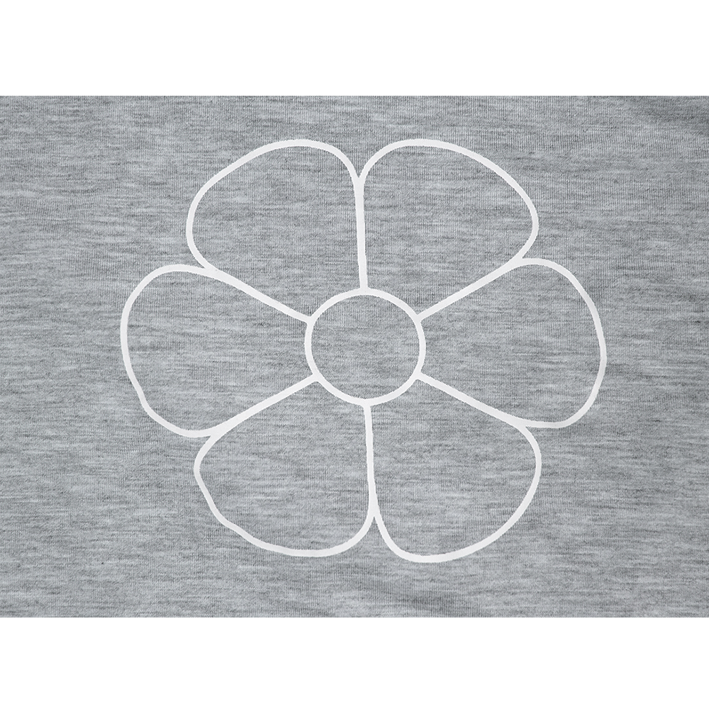 DooDooMooky Maternity & Nursing T-Shirt Mooky Flower Grey