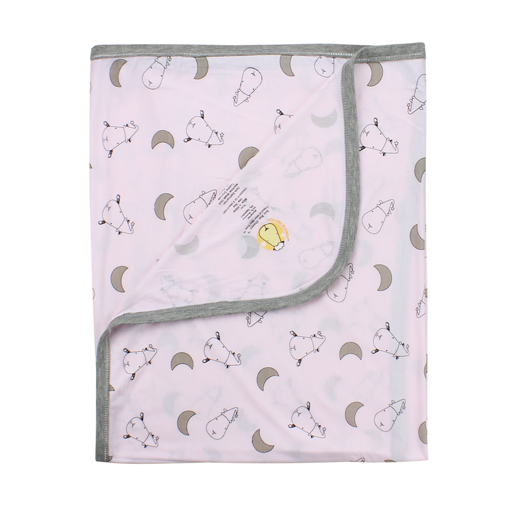 bamboo blanket baby pink