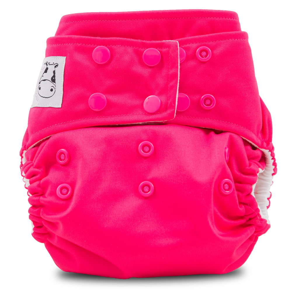 Cloth Diaper One Size Snap - Candy Pink